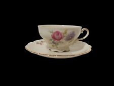 ANTICA TAZZA TE' PORCELLANA BAVARIA SELTMANN WEIDEN THERESIA LA ROSA E LA DALIA#