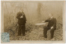 Cartolina Foto Stampa Citrato Fotomontaggio Surrealismo Double Ghost Verso 1900