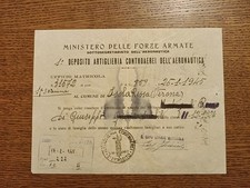 Franchigia RSI posta da campo 859 Vicenza 1 Deposito Artiglieria Contraerea 