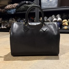 Borsa a mano vintage Louis Vuitton Speedy 30 Epi pelle Boston nera noir SP1905