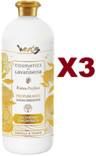 3PZ WEXOR PROFESSIONAL COSMETICI DI LAVANDERIA AMMORBIDENTE VANILLA & THIARè 1LT