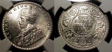 INDIA 1917 (C) Una rupia NGC