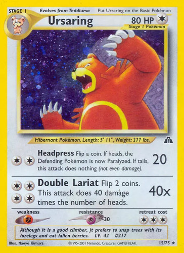 Ursaring pokemon neo - ursaring, 15/75