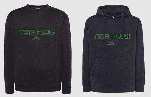 Felpa twin peaks nera david - felpa,