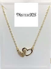 Collana donna girocollo cuore abbraccio swaroski