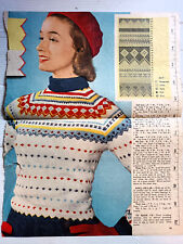 CLIPPING RITAGLIO GIORNALE LAVORO A MAGLIA MAGLIONE UNISEX IN INGLESE