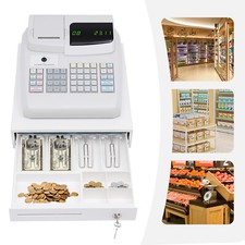 Electronic Cash Register POS System 47 Keys with Drawer LED Display For Retail