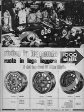 advertising Pubblicità brochure--CERCHI MILLE MIGLIA'72-CARVINTAGE-AUTO SPORTIVE
