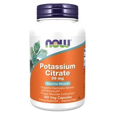 NOW FOODS Citrato di Potassio 99 mg 180 Capsule Veg