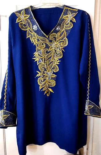 Tunica corta oro ricamata - , con