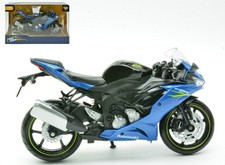 MODELLINO MOTO STATICO KINSMART KAWASAKI NINJA ZX-6R BLU MODELLISMO SCALA 1:12