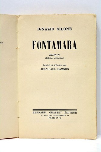 Ignazio silone fontamara - ignazio,
