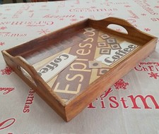 Vassoio in legno con manici