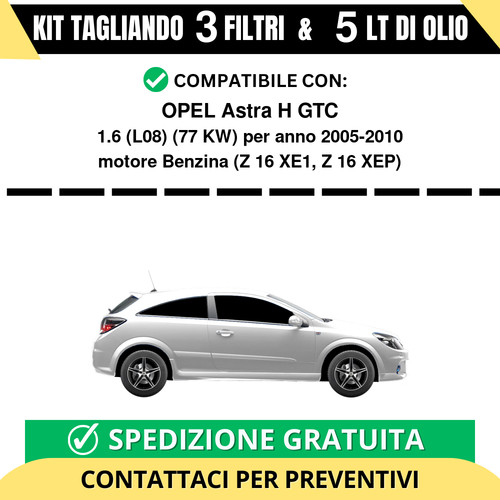 Tagliando per opel astra gtc - per, h