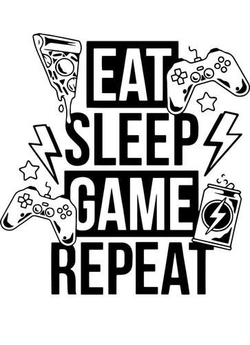 Adesivo murale eat sleep - adesivo,
