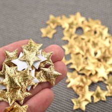 100pz Confetti Stella Cinque Punte Natale Panno Oro/Argento Decorazione Casa