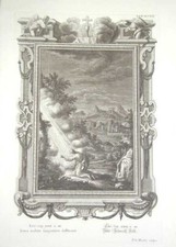 PHYSICA SACRA - Iesus sudore sanguineo diffluens - su rame, originale del '700