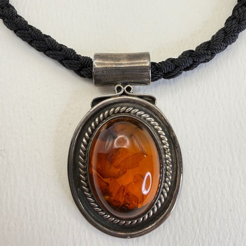 Collana ambra argento sterling - collana,