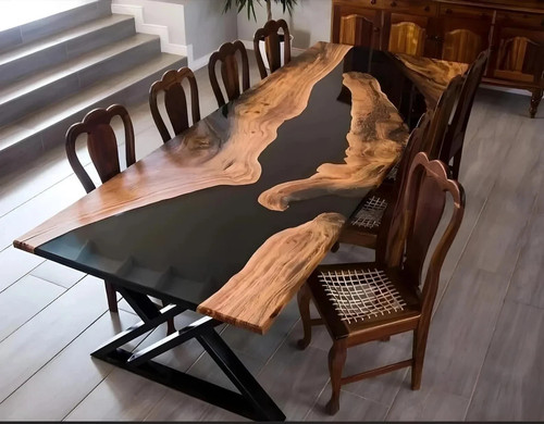 Tavolo pranzo fiume resina - da,