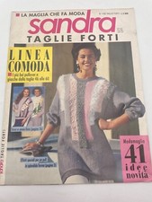La maglia che fa moda Sandra Taglie forti 1993 Linea comoda Tricot in pieno fior