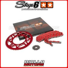 S6-2118814/RE KIT CATENA 14X53 - 420 STAGE6 ALU CNC ROSSO BETA RR 50 ENDURO