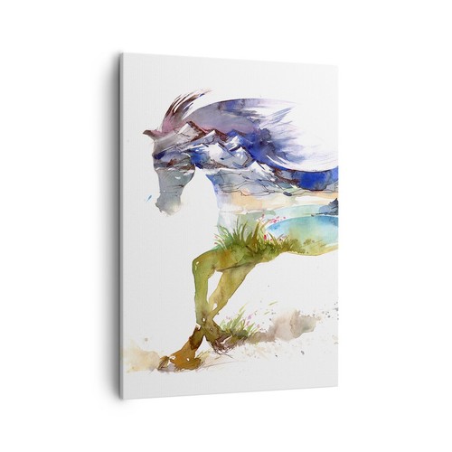 Quadro tela 50x70cm cavallo - quadro,
