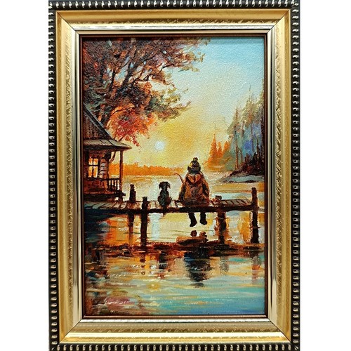Quadro olio originale ragazzo
