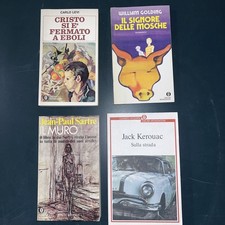 Lotto 4 libri Oscar Mondadori - Kerouac - Sartre - Levi - Golding￼