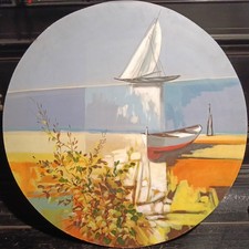 OLIO SU TAVOLA PAESAGGIO