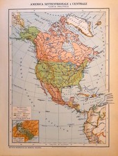 Antique Map NORTH AMERICA