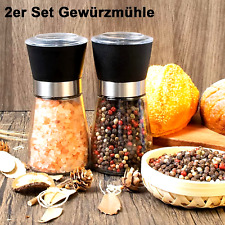 Set di 2 Macinapepe Manuale Macina Sale e pepe per Spezie Macinino Regolabile