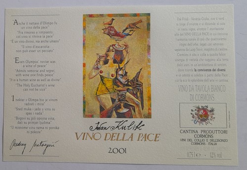 Etichetta vino della pace 2001 - etichetta,