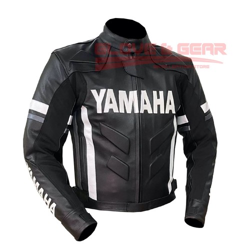 Giacca moto yamaha nera pelle - giacca,