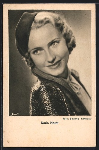 Cartolina attrice karin - karin, hardt