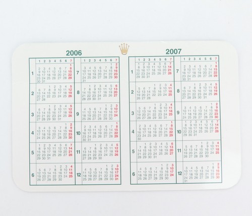 2006 2007 rolex calendar - -,