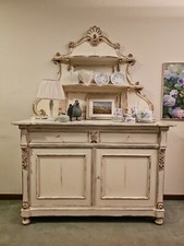 mobile shabby chic legno bianco decapato