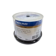 10 x FALCON DVD+R DL LUCIDO 8x 8,5 GB bianco getto d'inchiostro Smart Guard resistente all'acqua