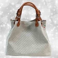 Borsa grigio marrone pelle