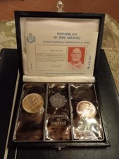 Repubblica San Marino 2 Monete D’argento Commemorative Morte Giuseppe Garibaldi