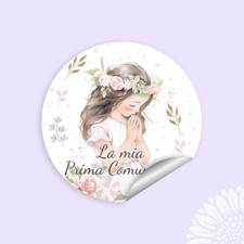 Adesivi Prima Comunione Bimba
