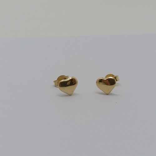 Orecchini bottone cuore - a,