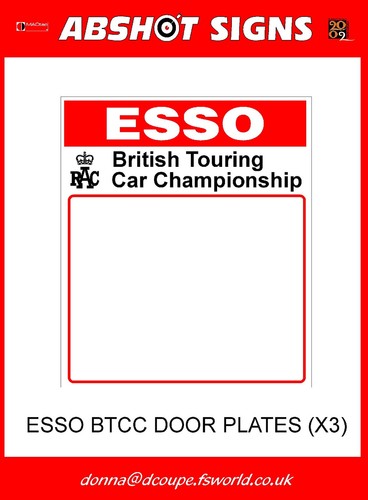 Distintivi porta esso rac btcc - distintivi,