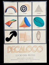 Locandina di Mostra Lucio Del Pezzo Decalogo Roma Rondanini 1976