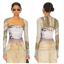 Top Miaou Iris con stampa