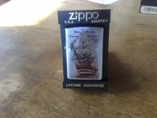 Zippo Lighter Amerigo Vespucci  Regular Chrome Vintage Mint Condition