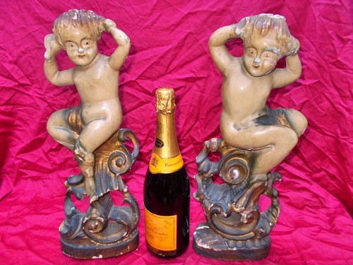 Coppia alti bei putti - alti,
