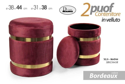 Pouf cilindrico contenitore - 2,