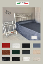 Testata letto alla francese in ferro battuto Rosa Anna con giroletto