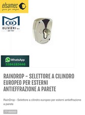 ELSAMEC 1137 SELETTORE A CHIAVE PER SERRANDE + Sblocco  Codice 77180000