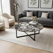 Tavolino da caffè rotondo in